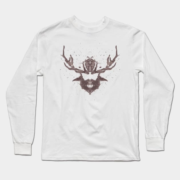 Hannibal Rorschach Test Long Sleeve T-Shirt by Johnny Nova